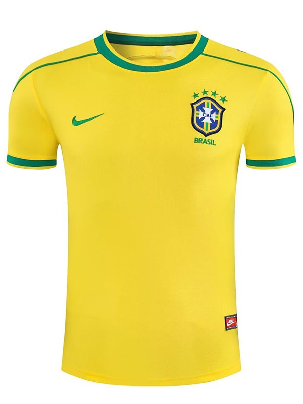 Brazil maglia retrò casalinga uniforme vintage da calcio prima maglia del kit da calcio sportivo da uomo del 2008